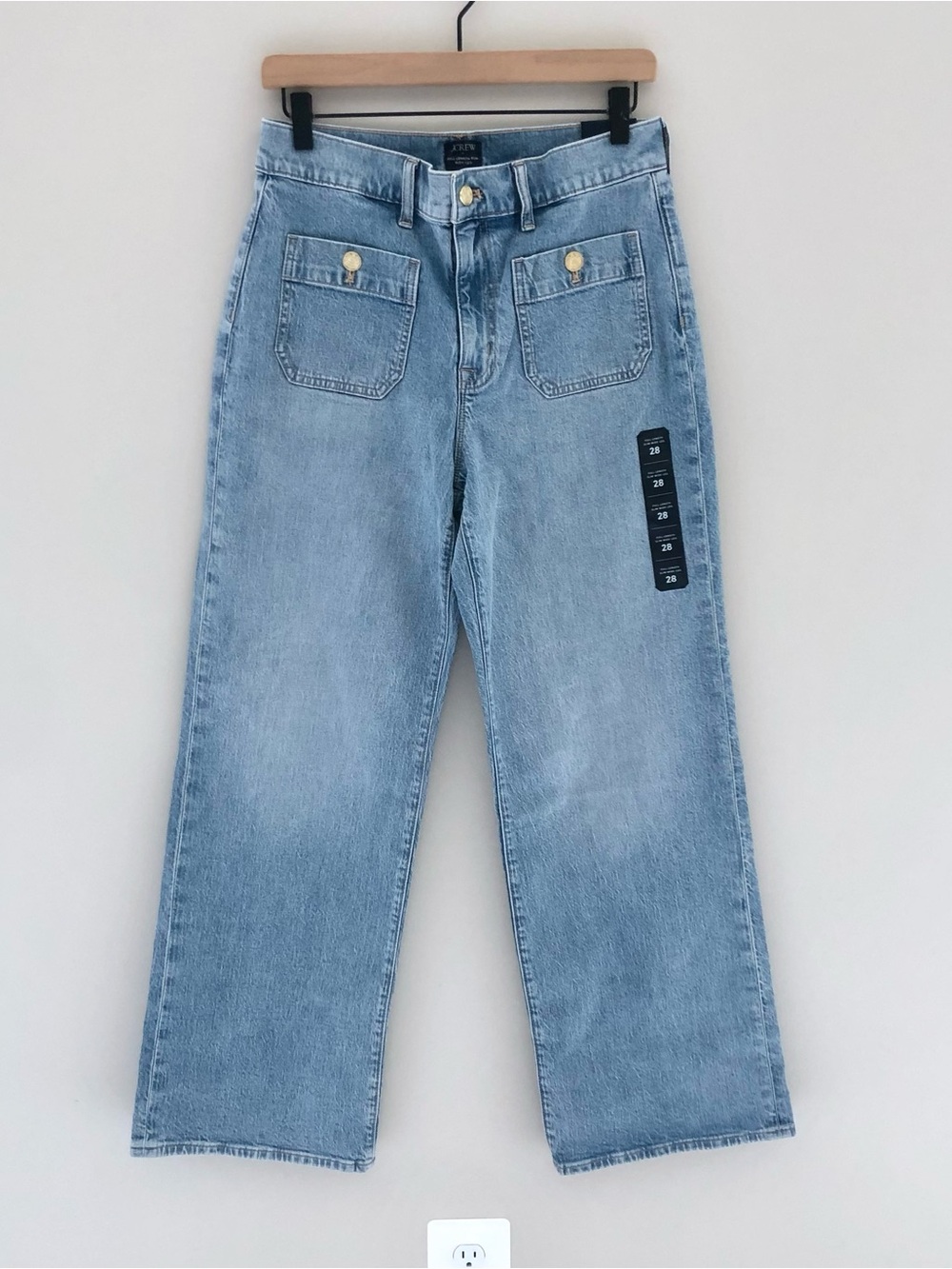 NWT J.Crew Factory Slim Wide-leg Sailor jean in all-day stretch